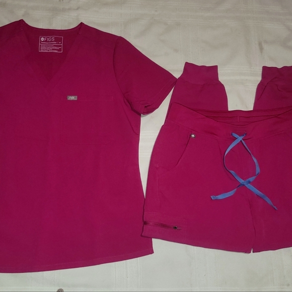 Figs Other Figs Joggers Scrub Set Limited Edition Raspberry Sorbet